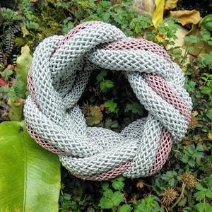 Nantucket Cuff Bracelet Silk Cord Pewter Grey Petite Orchid Pink Handmade Stylish Elegant Simple Plant Based Cord