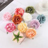 Peony Artificial Flowers Head Home Decor Wedding Backdrop Flower Wall Decor 5pcs