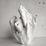 Large orchid planter pot. Handmade white sculptural vase. 1st mothers day.
