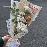 Finished Crochet Flowers Bouquet, Handmade Knitted Bouquet,Rose Bouquet,Gift For Her, Valentine's Day Gift,Birthday Gift