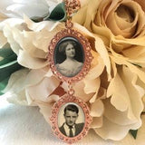Memorial Charm for Bridal Bouquet, Wedding Bouquet Charm, Photo Bouquet Charm, In Memory of Loved One, 1 to 3 charms, Rose Gold Oval