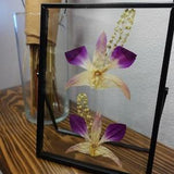 Pressed Flower Art, Flower Preservation, Pressed flower frame, Gifts for her, Wedding, Wall Art, Keepsake, Real dried flowers, Herbarium