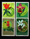Liechtenstein 1970 Sc# 466-469 Mint MNH flower plant lily orchid bean stamps set