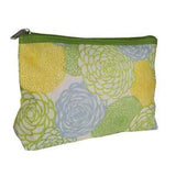 Clinique Green Yellow Carnations & Dandelions Flowers Cosmetic Makeup Travel Bag