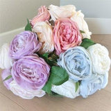 Peony / Round Rose Bouquet, Artificial Bundles, Home Decor, Office / Living / Dining Room / Table / Party / Bridal Wedding Decoration