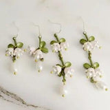 Luxury Lily Of The Valley Earring Vintage Pearl Plant Flower Earring Party Gift