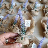 Rustic Wedding Favor Burlap | Let Our Love Grow |  Natural Lavender Seeds Favors | Gifts for Guest | Artificial Flower | Burlap Favors