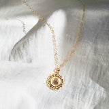 14K Gold Filled Necklace | Sunflower Necklace pendant | Water resistant | Gold layering necklace | Gift for women | Daisy Necklace