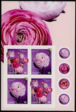 Canada 3376a Top Booklet Pane MNH Flowers, Ranunculus