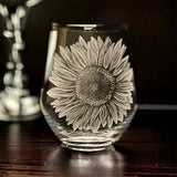 Sunflower, stemless wine glass, flower, white wine, red wine, sangria, Boxing Day Sale