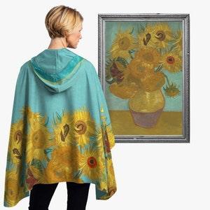 Rain Caper Van Gogh "Sunflowers" Fine Art Women Apparel Fashion