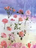 Pink Flowers Roses Carnations Transparent 2 Sticker Sheets Scrapbook Journal