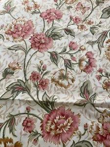 Vintage Fabric Carnation  Flowers Floral