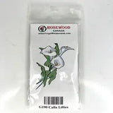 ROSEWOOD Calla Lillies G190 Stamps Floral Flower Lily Crafting Rubber Cling NEW