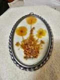 Dried Real Flower Glass Wall Hanging Lasting Impression Handcrafted in the USA