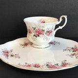 Vintage, Royal Albert lavender rose  Luncheon - Snack set, Snack Tray, tea cup & plate Bone China England, 1960's