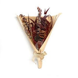 Flower red bouquet wrapped | Preserved & Dried flowers | Pine cones | Red Eucalyptus | Birthday bouquet | Wedding bouquet