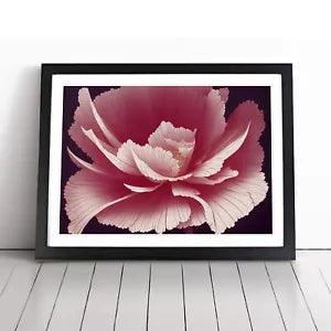 Animated Carnation Flower Framed Wall Art Poster Print Home Decor Picture Large