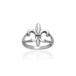 Fleur de Lis .925 Sterling Silver Ring by Peter Stone Lily Flower Jewelry