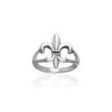 Fleur de Lis .925 Sterling Silver Ring by Peter Stone Lily Flower Jewelry