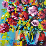 Bouquet for the beloved, flowers in vase, painting flowers, oil painting, flower, flowers painting original, oil painting floral, gift
