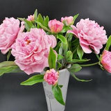 Pink peony bouquet clay bouquet bouquet on table artificial peonies light pink peony rustic bouquet boho bouquet blush pink peonies spring