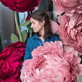 Big Crepe Paper Flowers, Paper Peony, Nursery Wall Decor, Large Crepe Peony, Giant Fluffy Flower, Luxurious Paper Peony, Alice in Wonderland