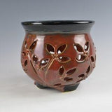 Ancient Jasper Orchid Pot / Luminary 5 1/4" Diameter x 4 5/8" High