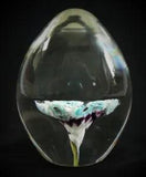 MURANO~Hand Blown~GLASS~Egg Shape~FLOWER~Carnation~2 1/2