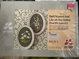 Vintage LeeWards Bell Flowers Lily of the Valley Oval Picture Kit New Open Box