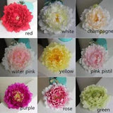 Artificial Peony Flowers Silk Flower Head DIY Wall Background Wedding Decoration