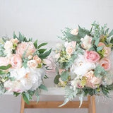 Blush white bridal bouquet, wedding peony bouquet, bridesmaid bouquets, bridal pink bouquet