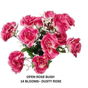 Artificial Red Roses Bouquet Floral Craft Supplies Greenery Floral Arrangements Silk Plants Supplies for Crafters  Wreath Making