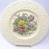 Fielding??s Crown Devon Hand Painted Floral Florentine, Ivory Embossed Scroll Edge w/ Floral Bouquet Centre Motif, Very Similar to June Rose