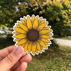 Sunflower sticker | Die cut Floral Laptop, Notebook, Journal stickers