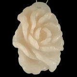 BF10717# Hand Carved Peony Flower Pink Aventurine Pendant Bead Gemstone