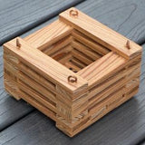 103. Salvaged Red Pine Wood Hanging Basket Planter for Orchids, Bromeliads, Ferns, Cacti, Other Epiphytes and Succulents