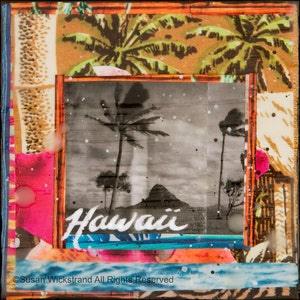 Chinaman's Hat Hawaii, 8x10, 11x14, 16x20, Hawaii, Hand-Signed matted print, wall art, Palms, Tropical, orchids, Susan Wickstrand, art