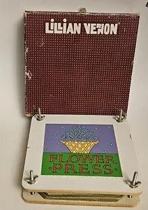 Vintage 1986 Flower Press Dried Botanical Crafts Lillian Vernon 8x8