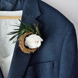 Boutonniere, Rose Boutonniere, Round Bout, Wedding flowers, White Boutonniere, Button Hole, Groom Groomsmen Wedding Flower, Wedding Bout