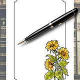 Author Signature Blank BOOKPLATES Pack of 10 or 20 SUNFLOWERS Color Pencil Art 3.5"x 5" Opaque Labels Autograph Books Book Fans