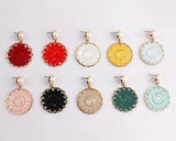 Boho Style Latting Lace Blossom Floral Disc Statement Fshion Women Earrings