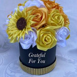 Personalized Fake Roses in Box, Ever Lasting Flowers Box, Forever Flower Arrangement, Hostess Thanksgiving Gift, Fall Gift Box for Women