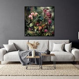 Beautiful orchids, tropical rainforest, rainforest plants, biophilic wall art