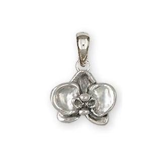 Orchid Jewelry Sterling Silver Orchid Pendant Handmade Flower Jewelry OR3-P