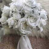 White real to look at, touch Bridal bouquet