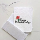 Watercolor roses bouquet happy valentine's day on plantable seed paper or watercolor white paper, happy valentines day, love card