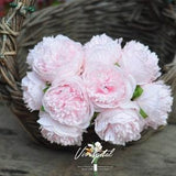 5pcs Blush Pink Light  Pink Peonies For Bridal Bouquets, Bridesmaids bouquets, Blush pink peonies,silk peony