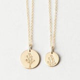 Wildflowers Necklace, Floral Pendant Necklace, Personalized Bouquet Necklace | 14k Gold Fill, Sterling Silver, Rose Gold | LN209, LN213