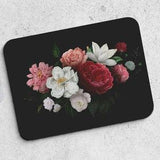 Mouse Pad Peony Bouquet Mousepad Office Decor Desk Accessories Black Roses Mousepad Gift Coworker Boss Custom Mat A374